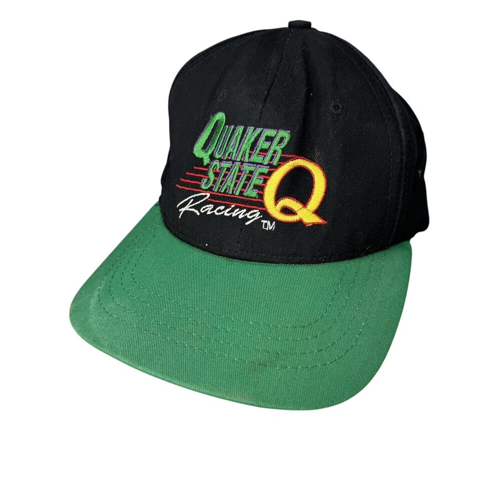 Vintage Quaker State Racing Snapback Hat Cap Competition Headwear Made in USA BN